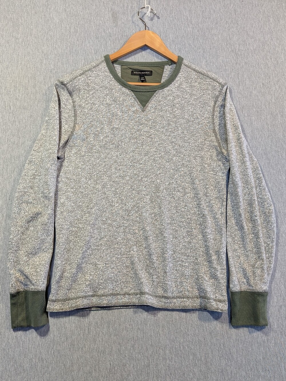 Banana Republic Long Sleeve Shirt Women's Small Gray Green